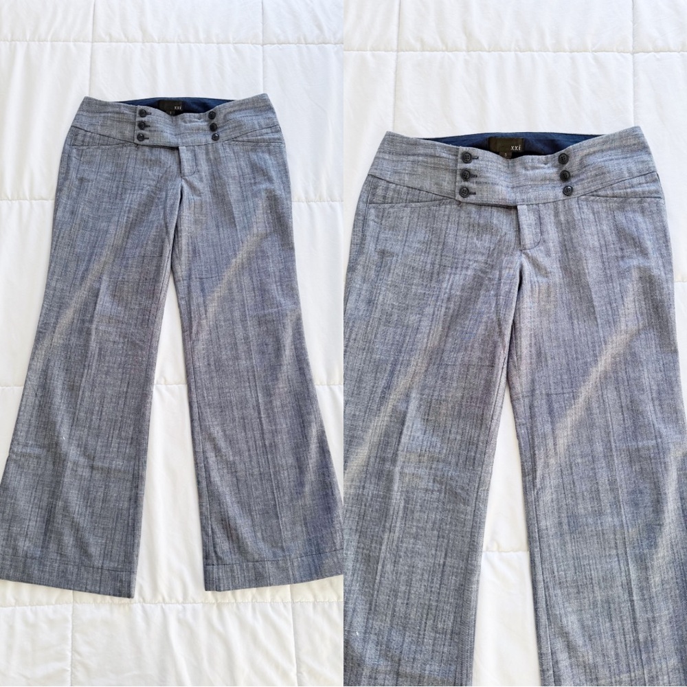 Old forever 21 multi button wide leg short trousers